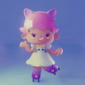 Meu projeto do curso: Criação de personagens Kawaii em 3D com Blender. Traditional illustration, Character Design, Digital Illustration, 3D Modeling, and Manga project by Alexandre Cardoso - 04.22.2022