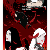 ILUSTRACION BASADA EN LOS PERSONAJES E HISTORIA DE MI LIBRO "THE BLACK ANGELS". Un progetto di Illustrazione tradizionale e Fumetto di Sonja CB - 22.04.2022