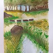 Meu projeto do curso: Paisagens naturais em aquarela. Watercolor Painting, Fine Arts, and Painting project by Luisa Cepeda - 04.20.2022