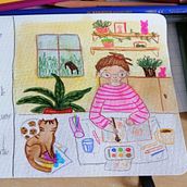 Mon projet du cours : Carnet de croquis pour explorer votre style de dessin. Traditional illustration, Sketching, Creativit, Drawing, Watercolor Painting, Sketchbook, and Gouache Painting project by Séverine Creton - 04.24.2022