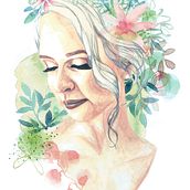 My project for course: Illustrated Portrait in Watercolor. Traditional illustration, Fine Arts, Painting, Drawing, Watercolor Painting, Portrait Drawing, and Artistic Drawing project by lucynasz_11 - 04.24.2022