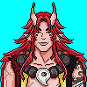 Técnicas de ilustración en pixel art (Elite Kensu - VTuber). Ilustração tradicional, Ilustração digital, e Pixel Art projeto de javierdlguardia - 24.04.2022