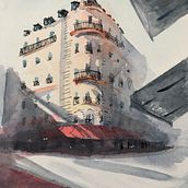 Mon projet du cours : Dessin architectural à l’aquarelle et à l’encre. Sketching, Drawing, Watercolor Painting, Architectural Illustration, Sketchbook & Ink Illustration project by Maria Martin - 04.24.2022