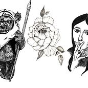 Mein Kursprojekt: Blackwork Tattoodesign. Un progetto di Illustrazione tradizionale, Illustrazione digitale e Design di tatuaggi di hanadi - 24.04.2022