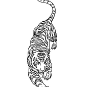 Tiger Tattoo Design. Tattoo Design project by Laura Gomez - 04.25.2022