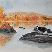 My project for course: Atmospheric Landscapes in Watercolor  Ein Projekt aus dem Bereich Bildende Künste, Malerei und Aquarellmalerei von Nathalie Girard - 26.04.2022