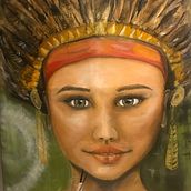 Pocahontas Girl Ein Projekt aus dem Bereich Traditionelle Illustration von Fritz Forstner - 26.04.2022