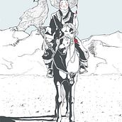 Eagle Huntress. Een project van Traditionele illustratie y  Tekening van Adriana Zurera - 27.04.2022