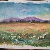 Paesaggio di fantasia con la tempera. Un progetto di Illustrazione tradizionale di Sonia Brunialti - 27.04.2022