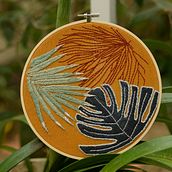 Mi Proyecto del curso: Bordado con aguja: crea una composición vegetal. Traditional illustration, Embroider, Color Theor, and Textile Design project by Ana Saldarriaga - 04.28.2022