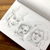 Mein Kursprojekt: Skizzenbuch für Porträts: Erkunde das menschliche Gesicht. Un proyecto de Bocetado, Dibujo, Dibujo de Retrato, Dibujo artístico y Sketchbook de Anny - 28.04.2022
