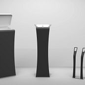 Equipamiento Urbano (Bebedero - Tacho de residuos - Bicicletero). Un progetto di Design, Design industriale, Modellazione 3D e Progettazione 3D di Gastón Rubiolo - 19.11.2020