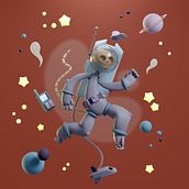 My project for course: 3D Character Creation in Blender. 3D, Character Design, 3D Modeling, 3D Character Design, and 3D Design project by Mariam Gharibashvili - 04.29.2022