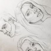 Mi Proyecto del curso: Sketchbook de retrato: explora el rostro humano. Sketching, Drawing, Portrait Drawing, Artistic Drawing, and Sketchbook project by Jessica Paredes Romero - 04.30.2022