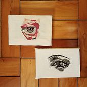 Bordados "Olhos". Arts, Crafts, Textile Design, and Embroider project by amandafleitee - 04.30.2022
