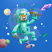Il mio progetto del corso: Creazione di personaggi 3D con Blender . 3D, Character Design, 3D Modeling, 3D Character Design, and 3D Design project by Leonardo Colasuonno - 05.07.2022