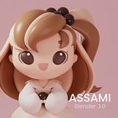 My project for course: Kawaii Character Creation in 3D with Blender . Un proyecto de Ilustración tradicional, Diseño de personajes, Ilustración digital, Modelado 3D y Manga de Lavina Flores - 01.05.2022