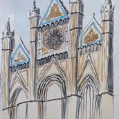 disegno architettonico acquerello e inchiostro. Un projet de Illustration traditionnelle de dbphotos75 - 01.05.2022