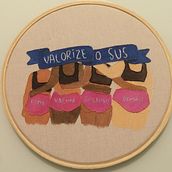 Meu projeto do curso: Criação de retratos bordados com aquarela. Un progetto di Pittura, Pittura ad acquerello, Ricamo e Textile Design di Gabriela Rodriguez - 01.05.2022