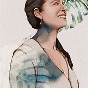 Meu projeto do curso: Retrato Ilustrado com Procreate. Un projet de Illustration traditionnelle, Illustration vectorielle, Illustration numérique , et Dessin de portrait de Kateline Viola - 02.05.2022
