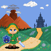 Mi proyecto final: Link :). Character Design, Video Games, Pixel Art, and Game Design project by federicoibarrab - 05.02.2022