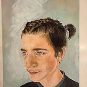 My project for course:  Realistic Oil Portraiture: Conveying Detail and Expression. Fine Arts, Painting, and Oil Painting project by ELena Ksenia - 05.02.2022