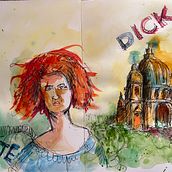 Dare to Express Your Ideas. Traditional illustration, Sketching, Creativit, Drawing, Watercolor Painting, and Sketchbook project by hubctis - 04.29.2022