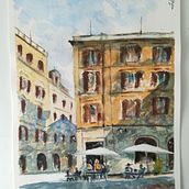 Mi Proyecto del curso: Técnicas modernas para paisajes urbanos en acuarela. Un proyecto de Pintura y Pintura a la acuarela de Julio Luján - 03.05.2022