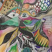 Nature's eyes. Design, and Traditional illustration project by Ivana Kranzelic - 05.03.2022