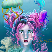 My project for course: Digital Fantasy Portraits with Photoshop. Traditional illustration, Drawing, Digital Illustration, Portrait Drawing, Digital Drawing, and Digital Painting project by Pui Lam Wong - 05.02.2022
