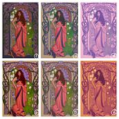 My project for course: Illustrated Portraits in Art Nouveau Style. Un proyecto de Ilustración tradicional, Bellas Artes, Ilustración digital, Dibujo de Retrato, Dibujo artístico, Dibujo digital y Pintura digital de mslanei - 29.04.2022