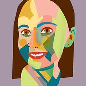 My project for course: Geometric Portraits with Procreate. Traditional illustration, and Digital Illustration project by fionafee - 04.25.2022