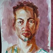 My project for course: Watercolor Portraits: Capture a Model's Personality. Un proyecto de Bellas Artes, Pintura, Pintura a la acuarela y Dibujo de Retrato de Zornitsa Markova - 04.05.2022