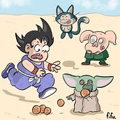 El día que Disney compre Dragon Ball (todo se andará) se va a montar la de dios.. Traditional illustration, Digital Illustration, and Manga project by Fifu - 05.03.2022