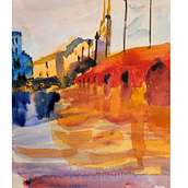 Mon projet du cours : Paysages urbains à l’aquarelle. Fine Arts, Watercolor Painting, and Architectural Illustration project by jcharleslanio - 05.04.2022