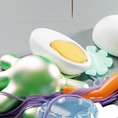 Mon projet du cours : Conception d'animations 3D d'objets amusants. 3D, 3D Animation, 3D Modeling, and 3D Design project by Mirlande - 05.02.2022