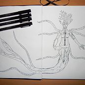 My project for course: Fantasy Sketchbook: Draw Characters from Imagination. Traditional illustration, Creativit, Drawing, and Sketchbook project by Vendula Brunhoferová - 05.05.2022