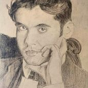 Federico García Lorca. Traditional illustration, Fine Arts, Sketching, Pencil Drawing, Drawing, Portrait Drawing, Realistic Drawing, Artistic Drawing, and Figure Drawing project by Luis Serrano - 05.06.2022