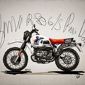  Bmw r 80 G/S. Traditional illustration, and Digital Illustration project by Perdinande - 05.06.2022