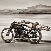 World record in Bonneville. Traditional illustration project by Perdinande - 05.06.2022