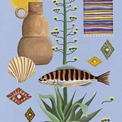 Mi Proyecto del curso: Diseño de estampados contemporáneos: escala, color y composición. Traditional illustration, Accessor, Design, Fashion Design, Printing, and Gouache Painting project by Gisela Talita - 05.06.2022