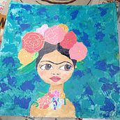 FRIDA con  rotuladores acrílicos. Een project van  Beeldende kunst, Craft, Schilderij,  Acr y lschilderij van Almudena Martin Sánchez - 06.05.2022
