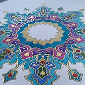 Mi Proyecto del curso: Introducción al arte islámico: crea patrones biomórficos . Un proyecto de Pintura, Pattern Design, Dibujo, Pintura a la acuarela e Ilustración con tinta de Alicia Domínguez - 02.05.2022