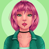 Mon projet du cours : Portrait de personnages féminins avec Procreate. Traditional illustration, Digital Illustration, and Digital Drawing project by Aurélie - 04.01.2022