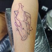 Mi Proyecto del curso: Técnicas de color para tatuajes diseño ballenas . Traditional illustration, Drawing, Digital Illustration, Tattoo Design, and Digital Drawing project by Mauricio Hernandez - 05.07.2022