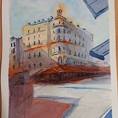Mi Proyecto del curso: Dibujo arquitectónico con acuarela y tinta. Un projet de Esquisse , Dessin, Aquarelle, Illustration architecturale, Carnet de croquis et Illustration à l'encre de Marcos - 09.05.2022