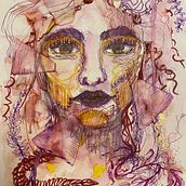 My project for course: Experimental Portraiture with Ink, Tea and Alcohol. Fine Arts, Painting, Drawing, Ink Illustration, Traditional illustration, and Watercolor Painting project by Bharati Das - 05.10.2022
