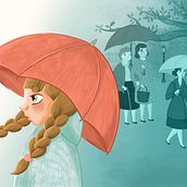 Día de choiva. Traditional illustration project by Tamara Baz - 05.10.2022