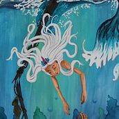 Mijn project van de cursus: Inleiding tot kinderillustratie: De kleine zeemeermin. Traditional illustration, Fine Arts, Painting, Pencil Drawing, Drawing, Watercolor Painting, Children's Illustration, and Narrative project by femkestruijs - 05.10.2022