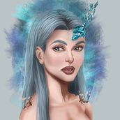Mi proyecto del curso: Retratos digitales de fantasía con Photoshop. Een project van Traditionele illustratie,  Tekening, Digitale illustratie,  Portrettekening, Digitale tekening y  Digitaal schilderij van corinaesther92 - 10.05.2022